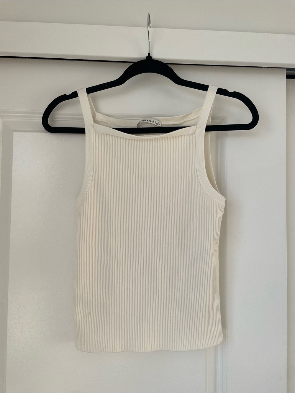 Abercrombie & Fitch Off White Ribbed Tank